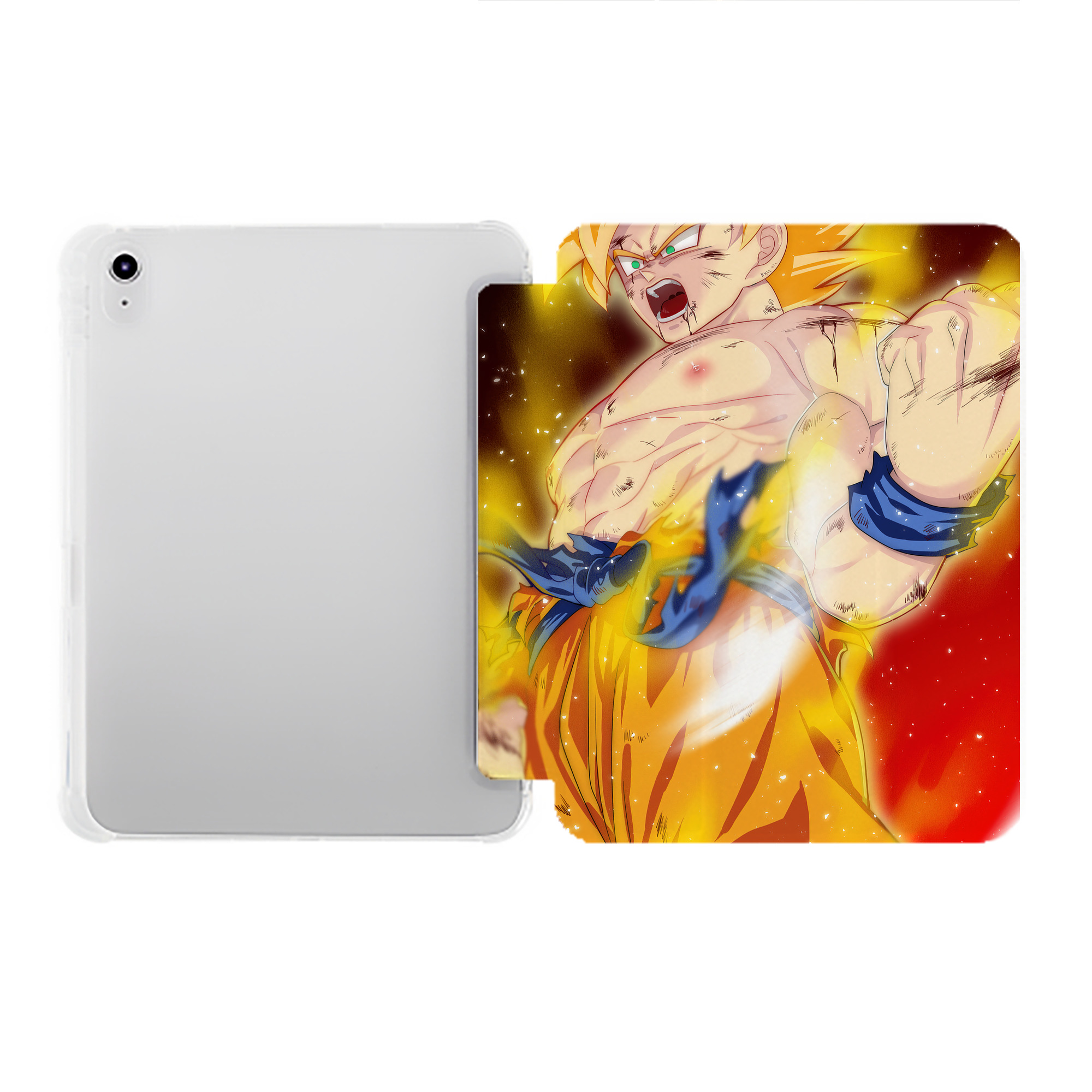 （画像用） ドラゴンボール DRAGON BALL IPad ケース ペン収納付き 三つ折りスタンド PUレザー×シリコン 対応機種9.5/10.5/10.9インチ